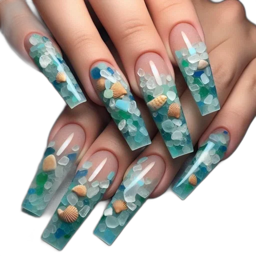 jewelry, pastel, green, set transparent PNG cut-out