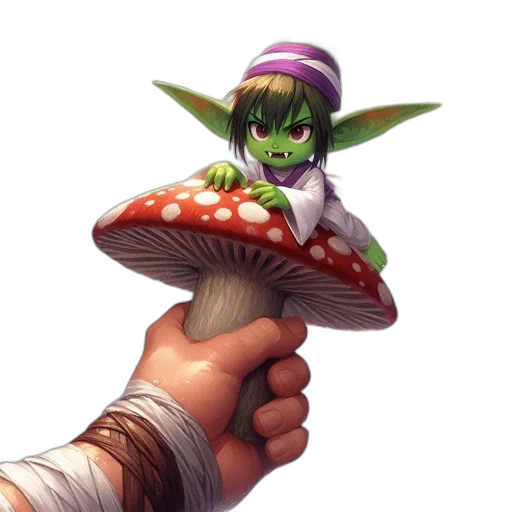 staff, weapon, umbrella, hat transparent PNG cut-out