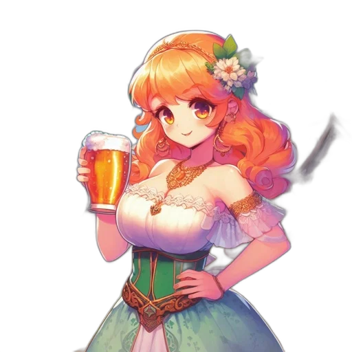 dress, crown, staff, weapon transparent PNG cut-out