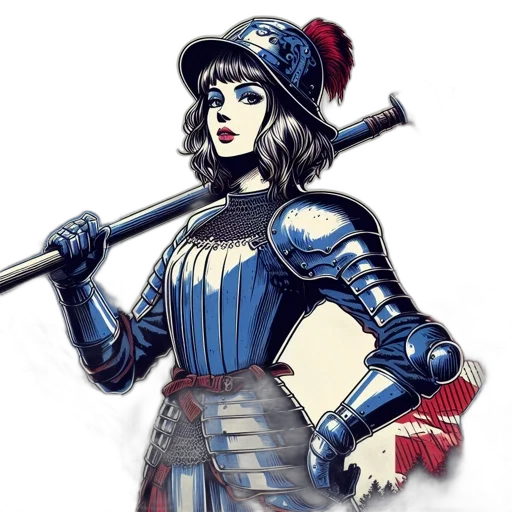 staff, hat, weapon, comic book art transparent PNG cut-out
