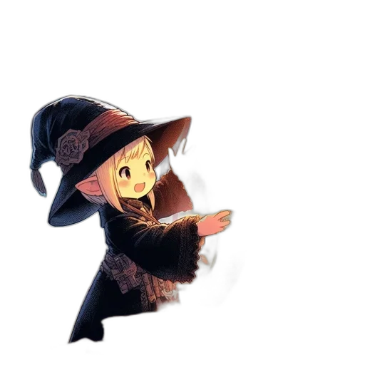 hat, mask, staff, creature transparent PNG cut-out