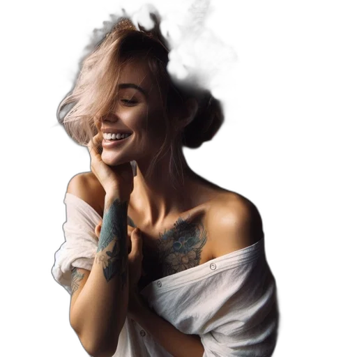 face, dress, jewelry, hair transparent PNG cut-out