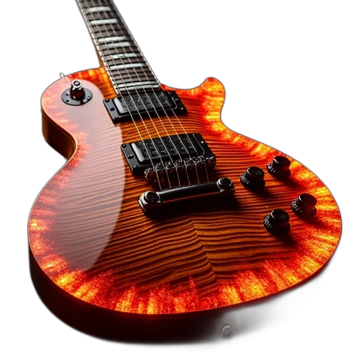 3d render, photorealistic, cover, guitar transparent PNG cut-out