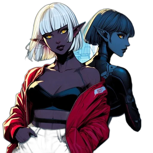 jacket, concept art, comic book art, cyberpunk transparent PNG cut-out