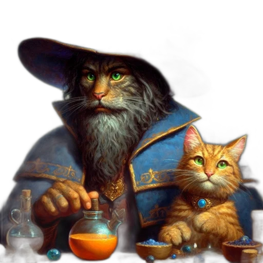 fantasy art, concept art, oil painting, pixel art transparent PNG cut-out