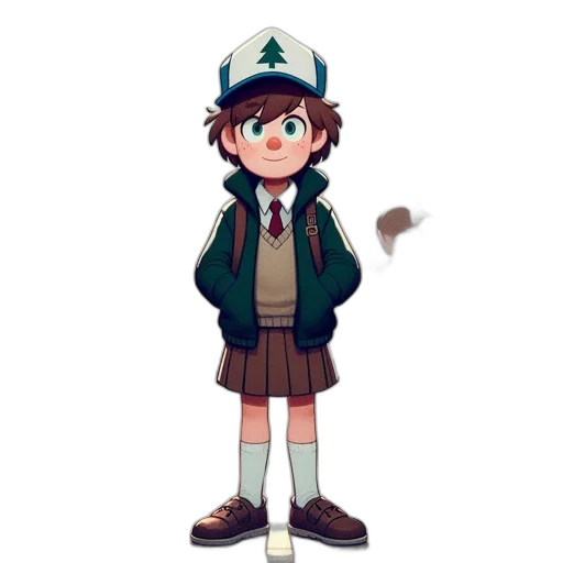 staff, hat, jacket, creature transparent PNG cut-out