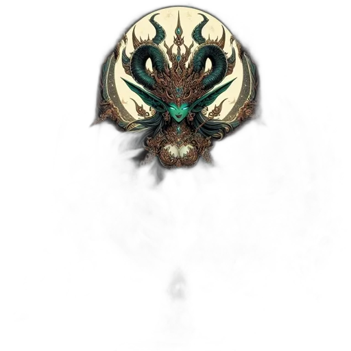dragon, mask, creature, crown transparent PNG cut-out
