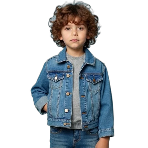 jacket, photorealistic, 3d render, children transparent PNG cut-out