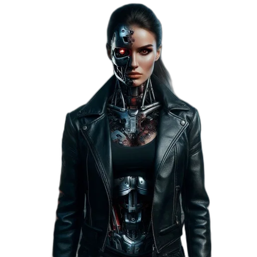 jacket, face, mask, robot transparent PNG cut-out