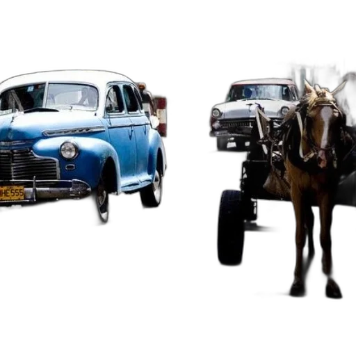 car, photorealistic, concept art, horse-drawn transparent PNG cut-out