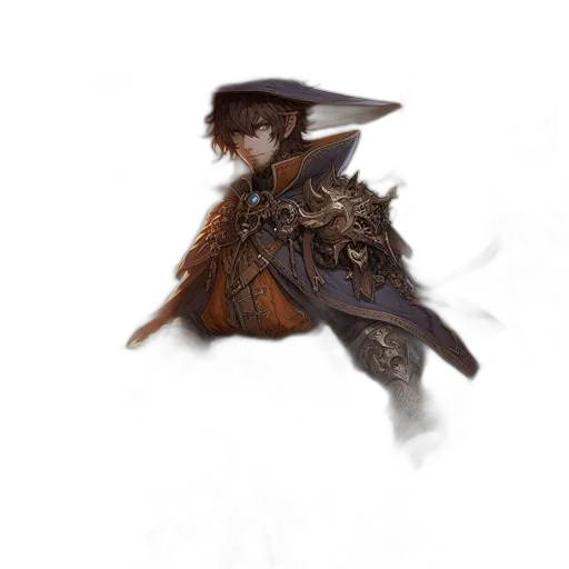 hat, staff, jacket, weapon transparent PNG cut-out