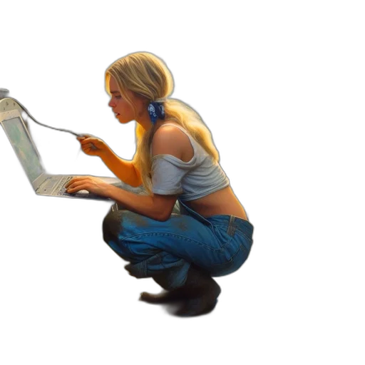 staff, robot, jewelry, oil painting transparent PNG cut-out