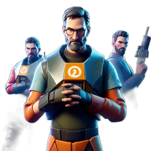 weapon, staff, face, jacket transparent PNG cut-out