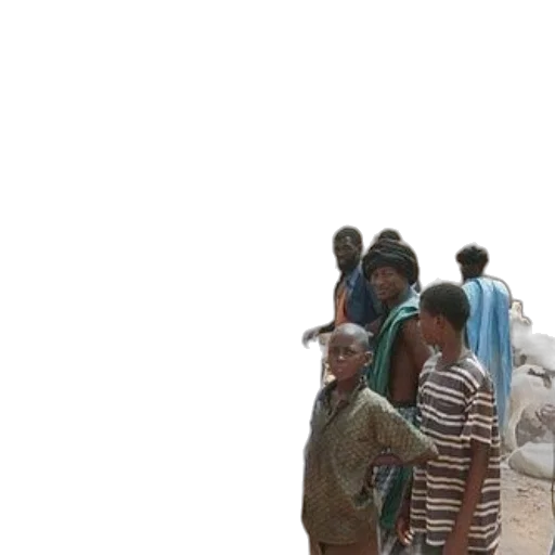 staff, beach, group, men transparent PNG cut-out