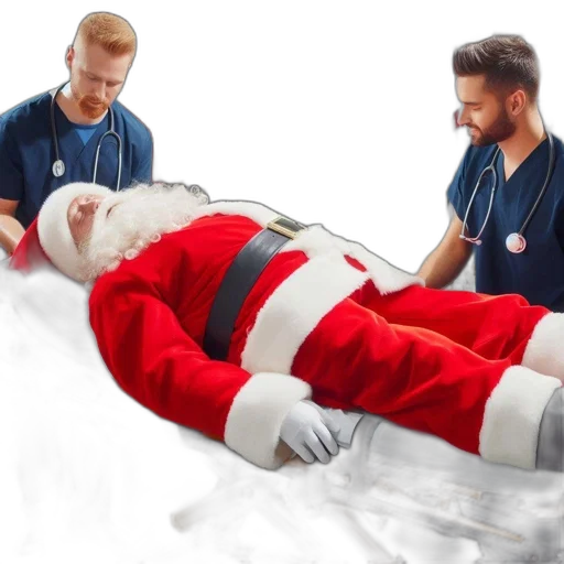 staff, festive, twist, santa transparent PNG cut-out