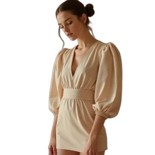 dress, jacket, earth tones, golden transparent PNG cut-out
