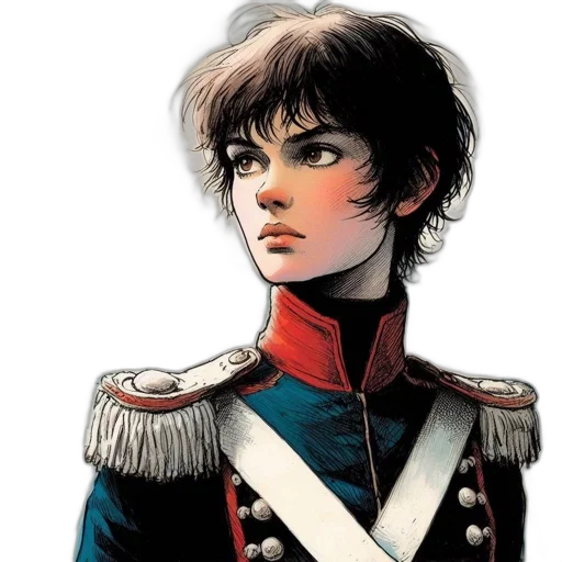 jacket, face, comic book art, concept art transparent PNG cut-out