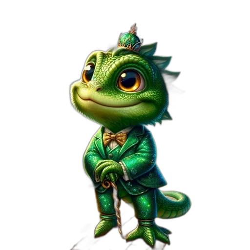 dragon, staff, creature, animal transparent PNG cut-out