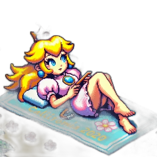dress, pixel art, vaporwave, concept art transparent PNG cut-out