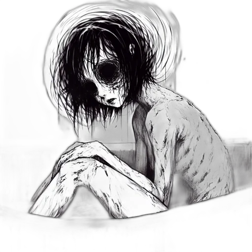 creature, hair, mask, face transparent PNG cut-out