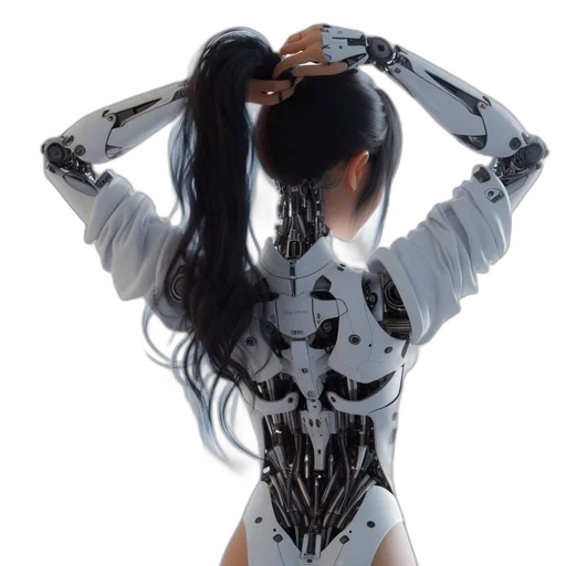 robot, dress, jacket, cyberpunk transparent PNG cut-out