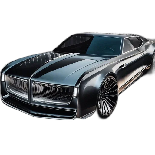 car, concept art, 3d render, photorealistic transparent PNG cut-out