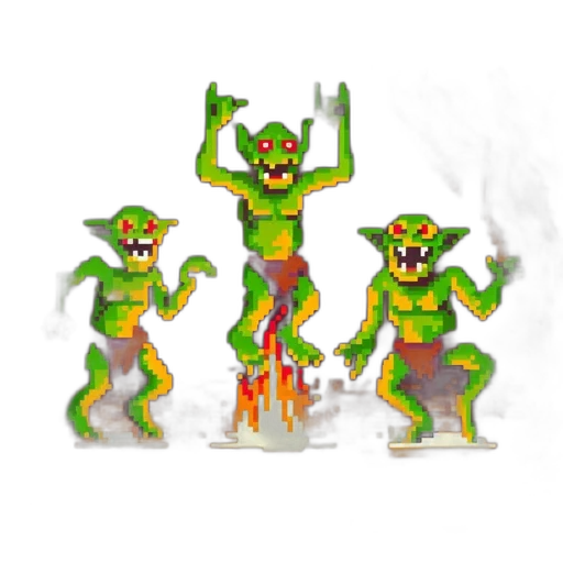 concept art, pixel art, 3d render, fantasy art transparent PNG cut-out