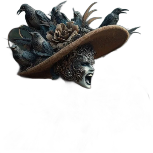 hat, mask, crown, dragon transparent PNG cut-out
