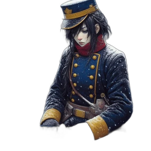 staff, hat, jacket, face transparent PNG cut-out