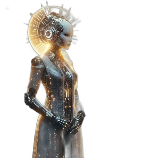 dress, jewelry, staff, crown transparent PNG cut-out