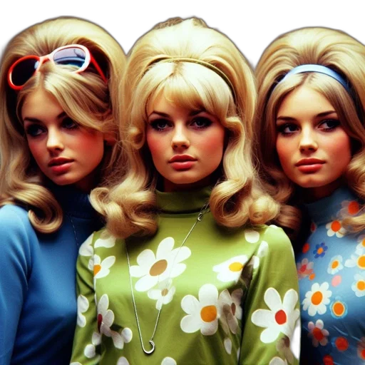 hair, three, women, circa transparent PNG cut-out