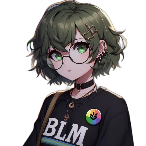 staff, jacket, hair, weapon transparent PNG cut-out