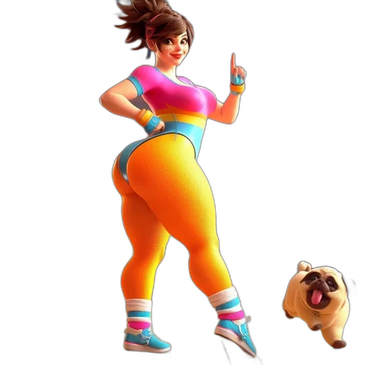 animal, dress, concept art, 3d render transparent PNG cut-out