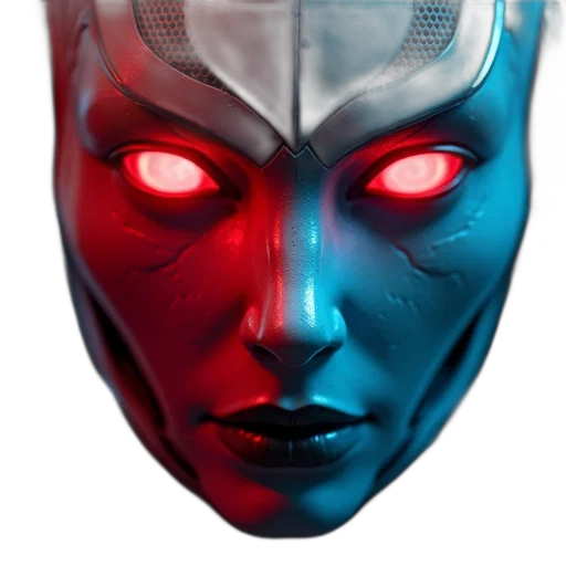 mask, face, robot, concept art transparent PNG cut-out