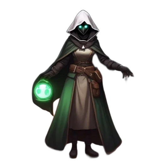 staff, mask, dress, concept art transparent PNG cut-out