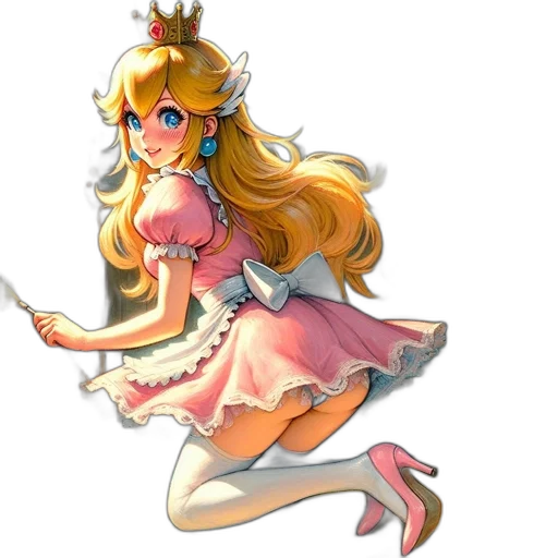 dress, crown, staff, weapon transparent PNG cut-out
