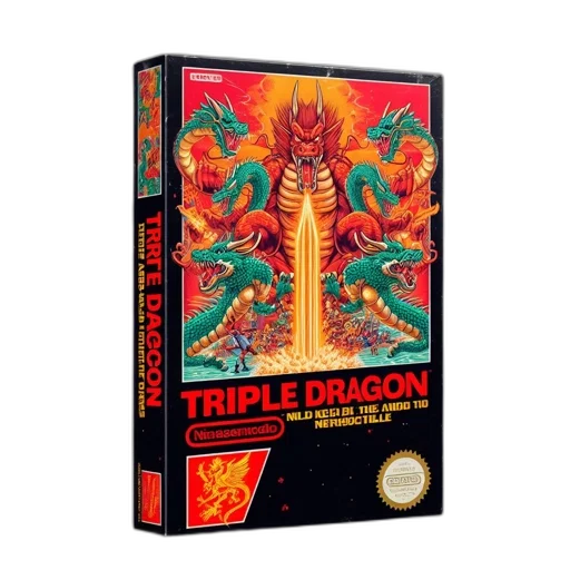 dragon, pixel art, triple, action transparent PNG cut-out