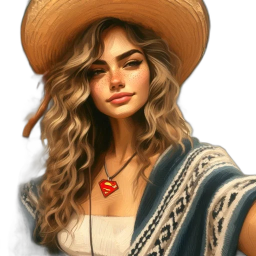 hat, jewelry, face, staff transparent PNG cut-out