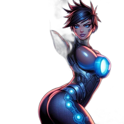 robot, dress, comic book art, concept art transparent PNG cut-out