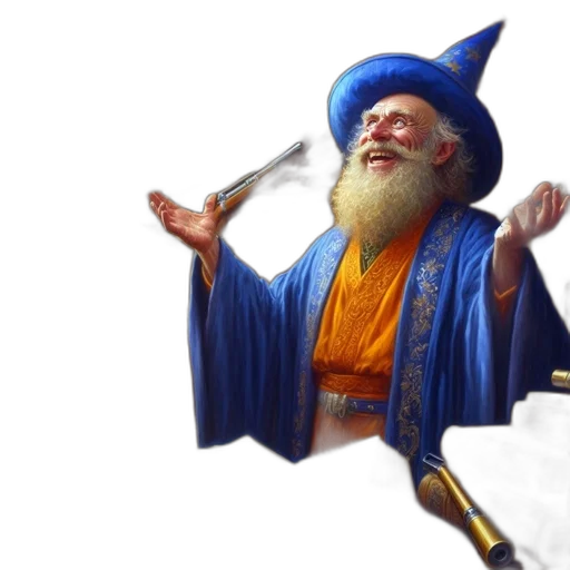 staff, sword, hat, dragon transparent PNG cut-out