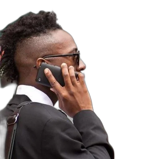 man, suit, sunglasses, talks transparent PNG cut-out