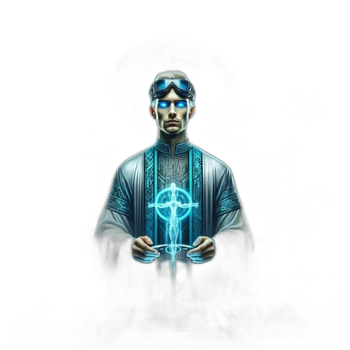 staff, jacket, robot, sword transparent PNG cut-out