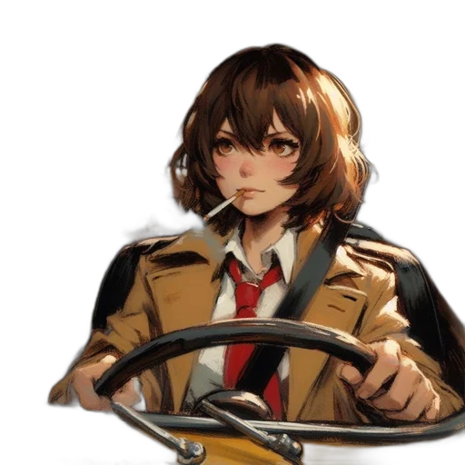 car, jacket, staff, weapon transparent PNG cut-out
