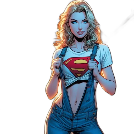comic book art, concept art, cartoon, woman transparent PNG cut-out