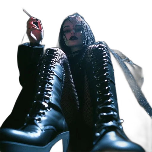 shoes, jacket, weapon, staff transparent PNG cut-out