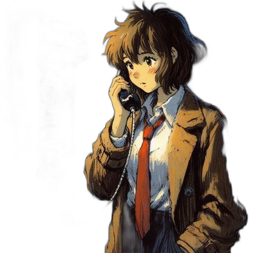 jacket, staff, anime, watercolor transparent PNG cut-out