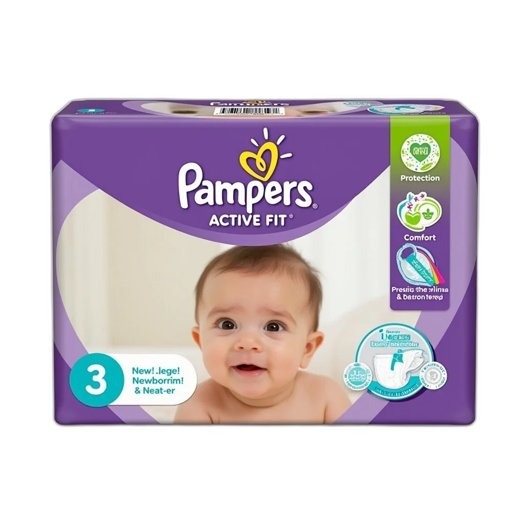 box, pampers, active, fit transparent PNG cut-out