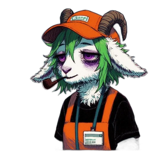 staff, hat, animal, jacket transparent PNG cut-out