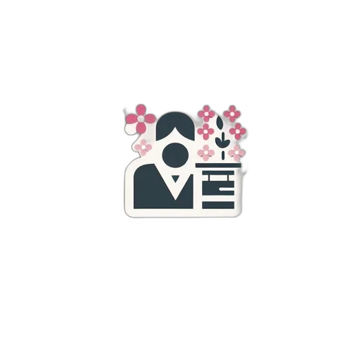 flower, staff, pixel art, vaporwave transparent PNG cut-out