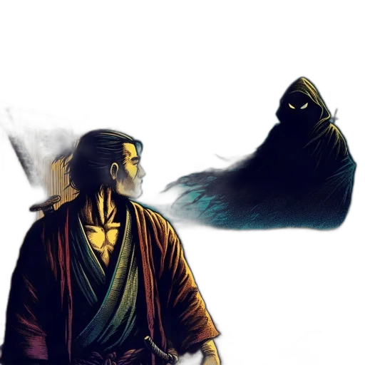 mask, dragon, sword, creature transparent PNG cut-out
